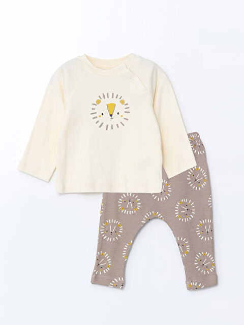 LCW baby Organic Fabric Baby Girls' Sweatshirt and Sweatpants 2 Pack - S5AY91Z1-YGQ