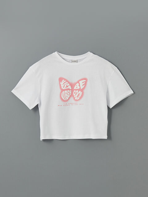 LCW Kids Bisiklet Yaka Kız Çocuk Tişört - S5BA08Z4-Q6K