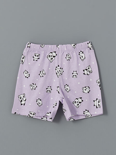 LCW Kids Beli Lastikli Baskılı Kız Çocuk Pijama Şort - S5BC35Z1-LSC