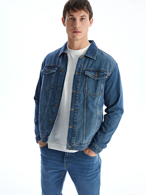 LCW Jeans Standart Kalıp Erkek Jean Ceket - S5BD58Z8-H45