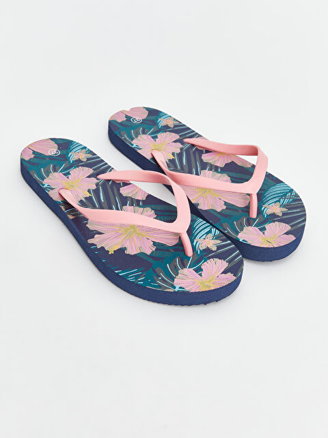 LCW STEPS Floral Printed Women's Flip-Flop Beach Slippers - S5BD92Z8-M0T