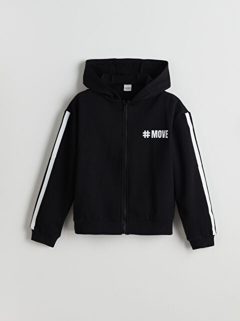 LCW Kids Kapüşonlu Kız Çocuk Fermuarlı Sweatshirt - S5BE06Z4-CVL