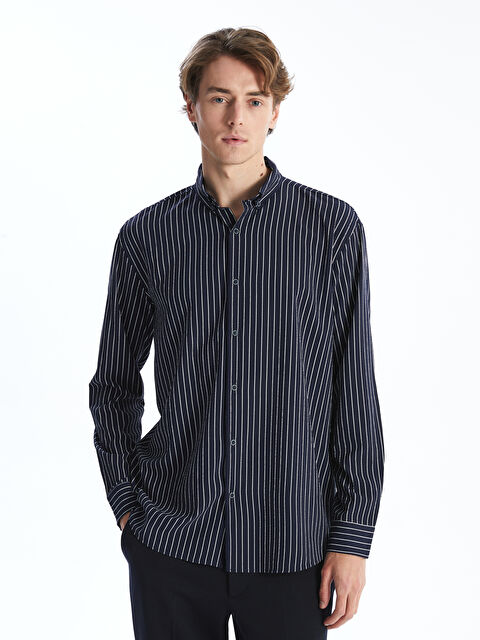 LCW Vision Regular Fit Uzun Kollu Çizgili Erkek Gömlek - S5BE14Z8-LGS