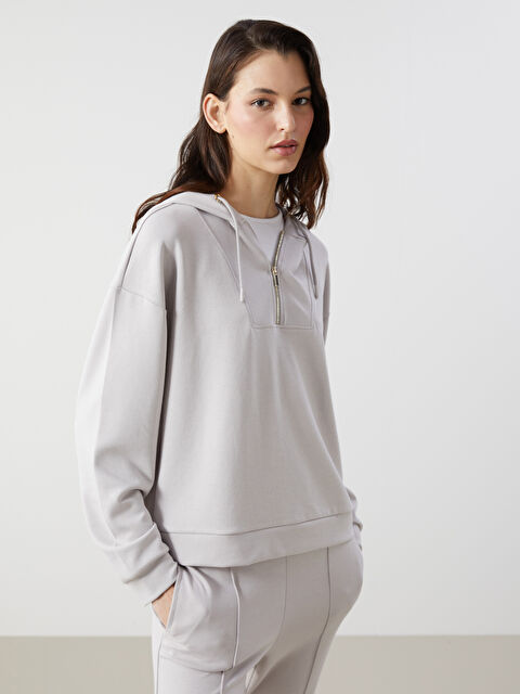 LCW Vision Loose Fit Kadın Hoodie - S5BF25Z8-FFW