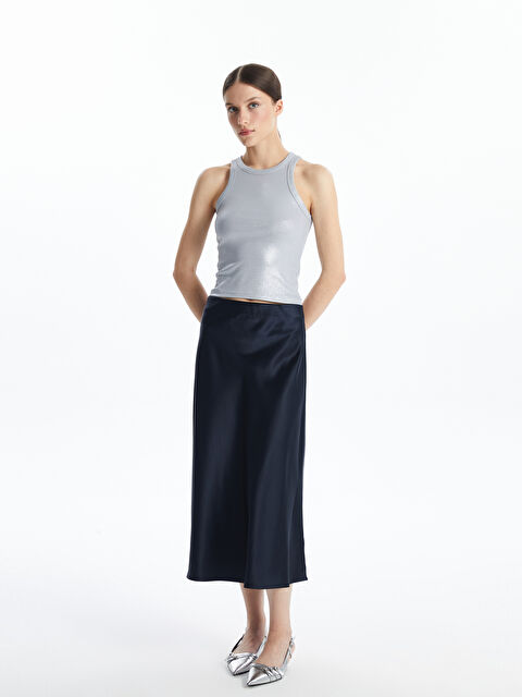 LCW Vision Standard Fit Plain Satin Women's Skirt - S5BG72Z8-HRZ