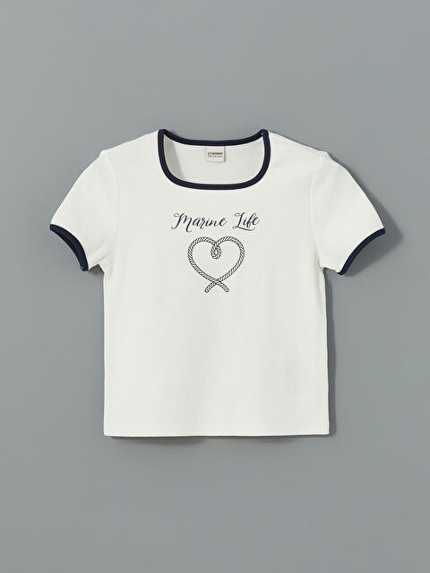 LCW Kids Baskılı Kız Çocuk Tişört