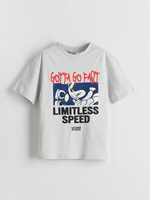 LCW Kids Bisiklet Yaka Sonic Baskılı Erkek Çocuk Tişört - S5BI82Z4-G4K