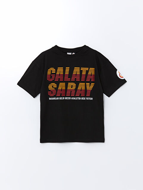 LCW Kids Bisiklet Yaka Galatasaray Baskılı Erkek Çocuk Tişört