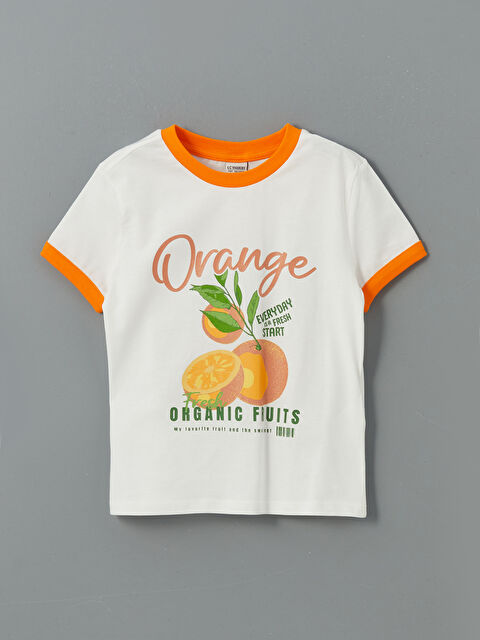 LCW Kids Bisiklet Yaka Kız Çocuk Tişört - S5BK10Z4-FFB