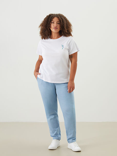 LCWAIKIKI Classic Beli Lastikli Carrot Fit Kadın Jean Pantolon - S5BK60Z8-315