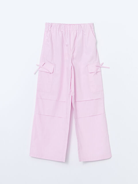 LCW Kids Elastic Waist Bow Detailed Girls' Parachute Trousers - S5BL20Z4-QXD