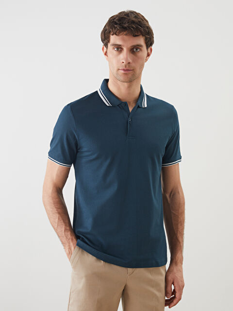 SOUTHBLUE Polo Yaka Kısa Kollu Erkek Dokulu Tişört - S5BL66Z8-QT0