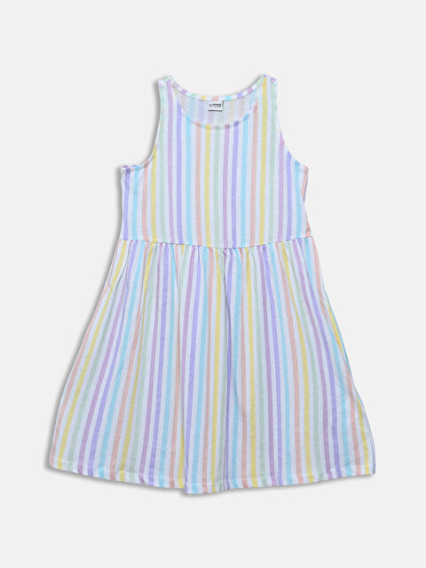 LCW Kids Crew Neck Girls' Dress - S5BN24Z4-P8J