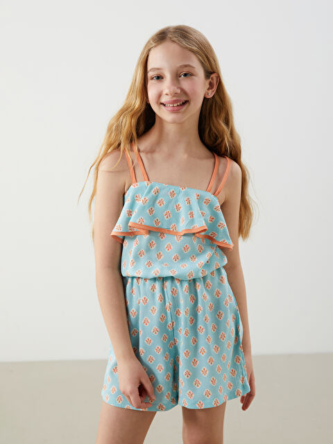 LCW Kids Kare Yaka Kız Çocuk Tulum - S5BN54Z4-LTY