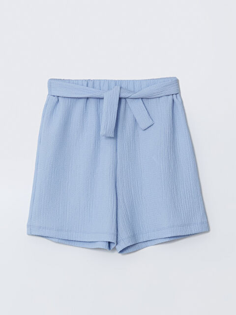 LCW Kids Plain Belted Girls Shorts - S5BN79Z4-QYD