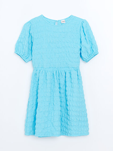 LCW Kids Textured Girls' Short Dress - S5BN83Z4-QZE