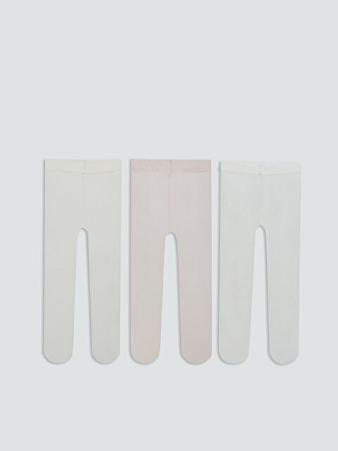 LCW baby Basic Kız Bebek Külotlu Çorap 3'lü - S5BP00Z1-R9J