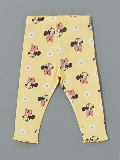 LCW baby Minnie Mouse Baskılı Paçası Fırfırlı Kız Bebek Tayt - S5BQ28Z1-LUG