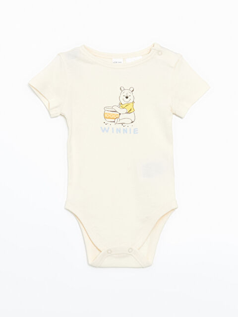 LCW baby Winnie the Pooh Baskılı Erkek Bebek Çıtçıtlı Body - S5BR21Z1-FDL
