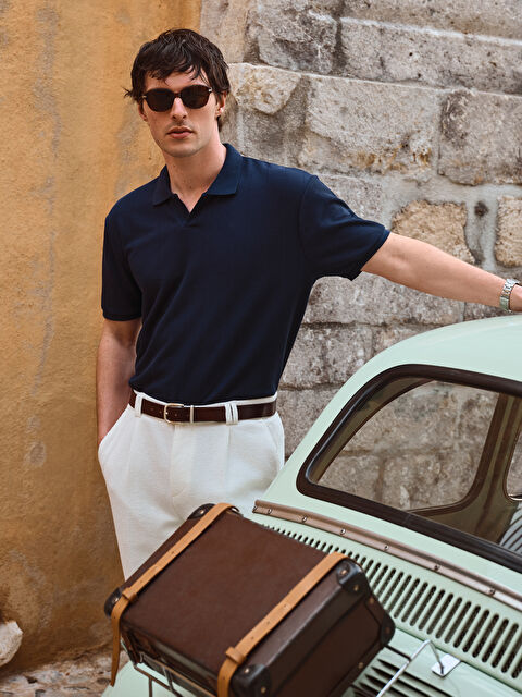 LCW Vision Polo Yaka Kısa Kollu Erkek Tişört - S5BR84Z8-HEL