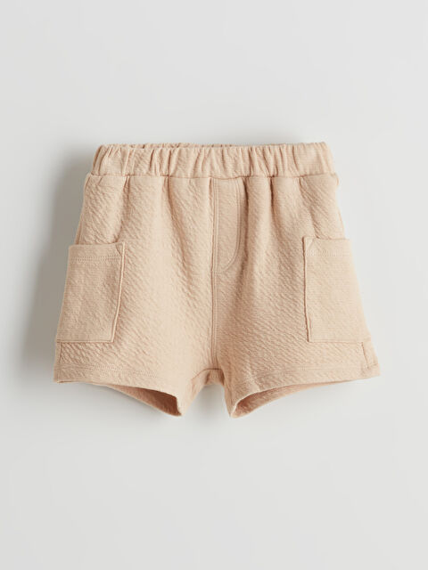 LCW baby Beli Lastikli Cepli Erkek Bebek Şort - S5BS19Z1-YDJ