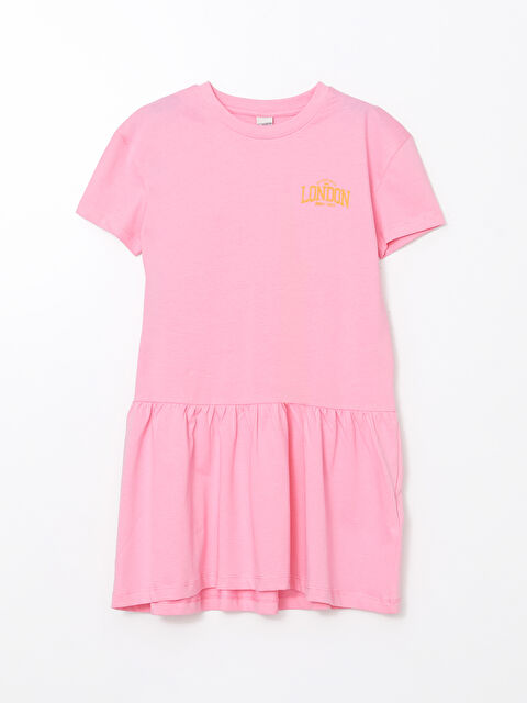 LCW Kids Crew Neck London Printed Girls' Dress - S5BU73Z4-FNL