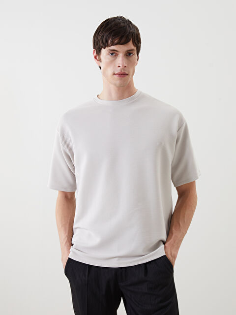 LCW Vision Crew Neck Short Sleeve Men's T-Shirt - S5BU91Z8-J0B