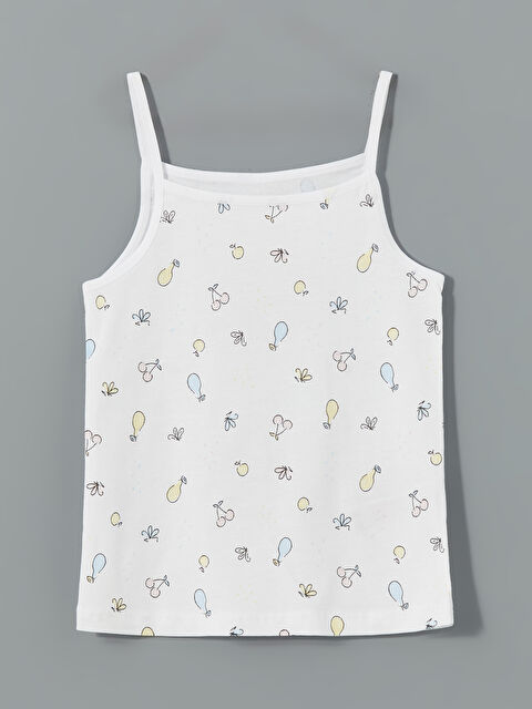 LCW Kids 
Kare Yaka Baskılı İp Askılı Kız Çocuk Atlet   - S5BY56Z4-LU8