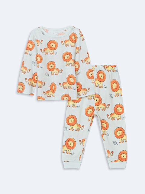 LCW baby Bisiklet Yaka Baskılı Erkek Bebek Tişört - S5CB08Z1-FDU