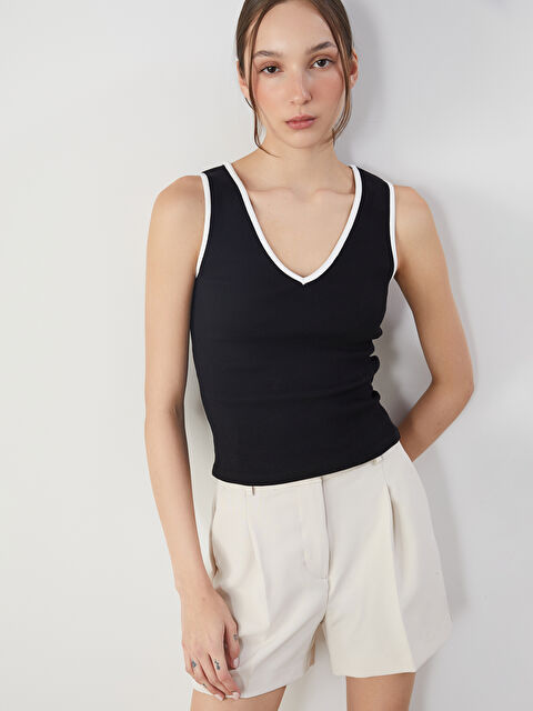 LCW Vision V Yaka Kadın Atlet - S5CB14Z8-CVL