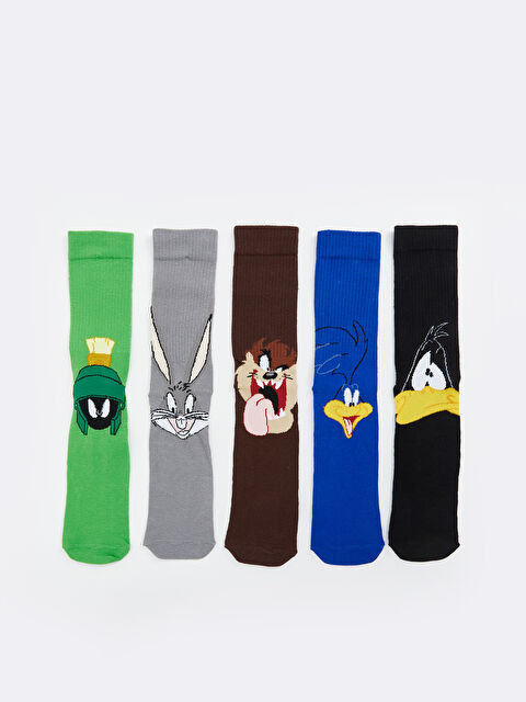 LCW ACCESSORIES Looney Tunes Baskılı Erkek Soket Çorap 5'li - S5CC14Z8-K00