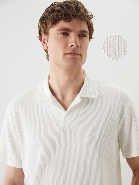 LCW Vision Polo Yaka Kısa Kollu Erkek Dokulu Tişört - S5CC26Z8-R9J