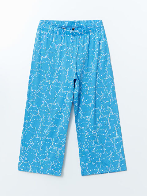 LCW Young Beli Lastikli Baskılı Kadın Kapri Pijama Altı - S5CC78Z8-LQQ