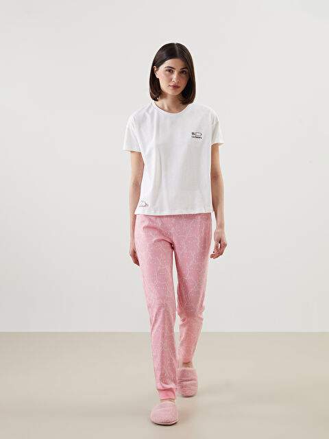 LCW Young Crew Neck Printed Women's Pyjama Set - S5CC83Z8-LT4