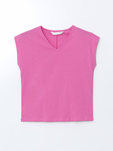 LCW DREAM V Yaka Kadın Pijama Üst - S5CD41Z8-R0M