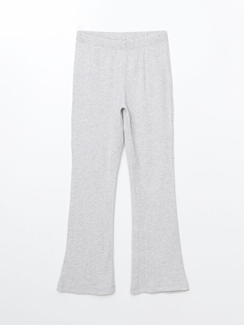 LCW Kids Elasticated Waist Girls' Flared Leg Leggings - S5CD49Z4-CT3