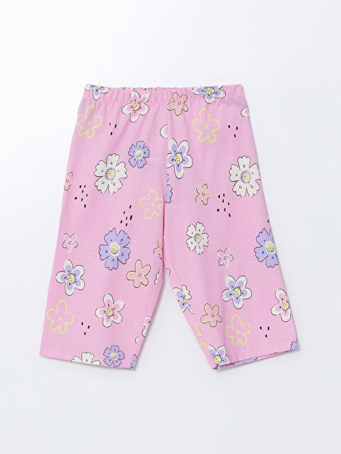 LCW Kids Beli Lastikli Çiçekli Kız Çocuk Pijama Alt - S5CD87Z1-LSZ