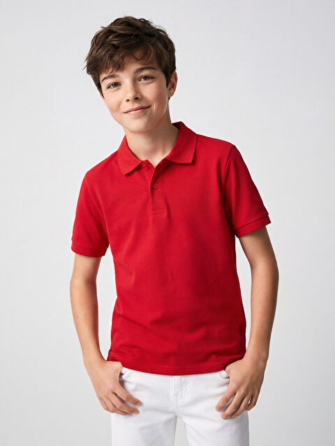 LCW Kids Polo Yaka Erkek Çocuk Tişört - S5CE06Z4-HPM