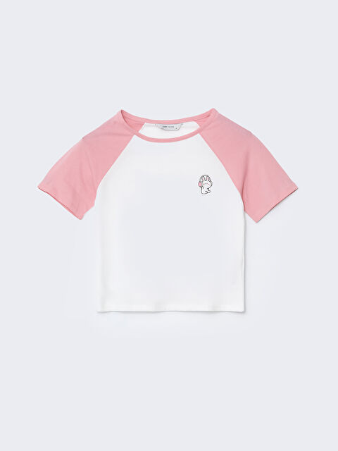 LCW Young Bisiklet Yaka Baskılı Kadın Pijama Üstü - S5CE34Z8-EEW