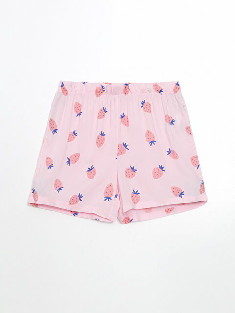 LCW Young Beli Lastikli Desenli Kadın Şort Pijama Altı - S5CE40Z8-LT4