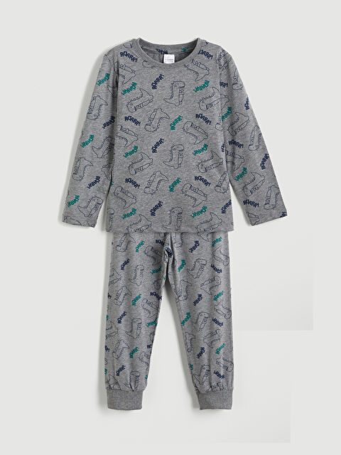 LCW Kids Long Sleeve Printed Boys' Pyjama Set - S5CE45Z1-998