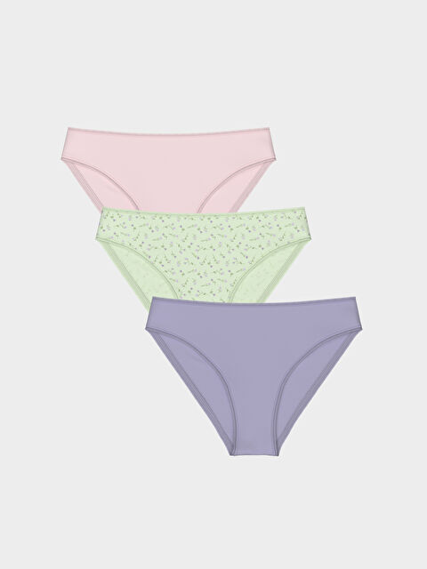 LCW DREAM Çiçekli Bikini Külot 3'lü - S5CE52Z8-LRP