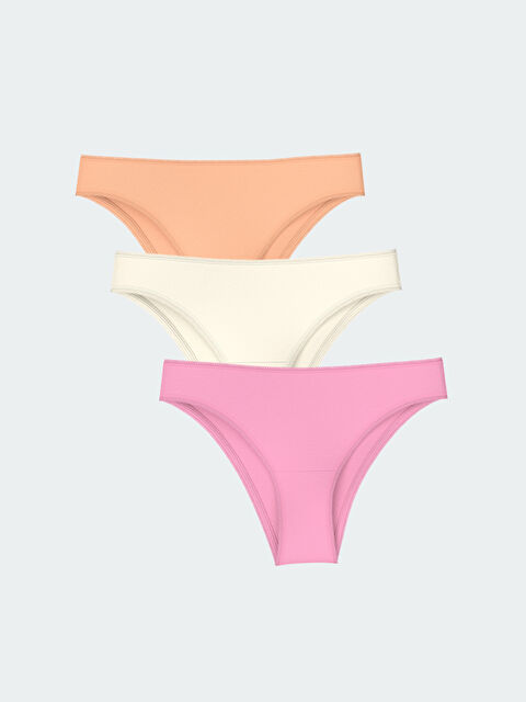LCW DREAM Düz Brazilian Külot 3'lü - S5CE56Z8-FLY