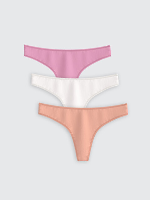 LCW DREAM Düz Tanga Külot 3'lü - S5CE58Z8-FLY