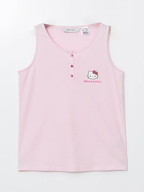 LCW Young Bisiklet Yaka Hello Kitty Kadın Pijama Üstü