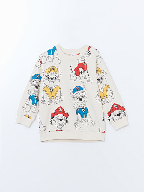 LCW Kids Bisiklet Yaka Paw Patrol Baskılı Erkek Çocuk Sweatshirt - S5CE95Z1-LQA