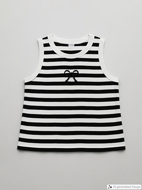 LCW Kids Crew Neck Striped Girls' Tank Top - S5CF09Z4-LEG