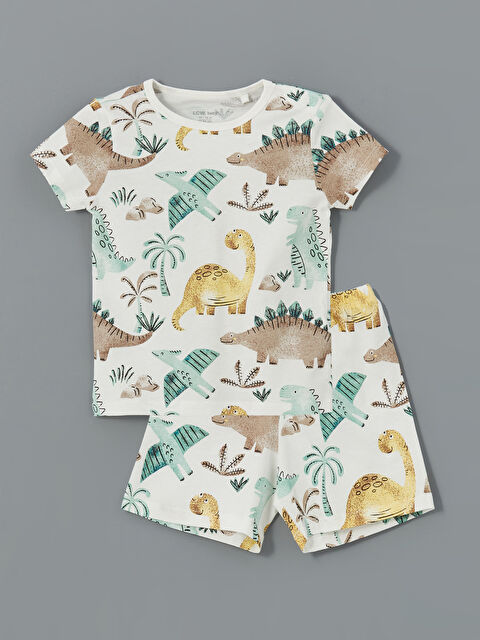 LCW baby Printed Baby Boys' T-Shirt and Shorts 2 Pack - S5CF33Z1-LRA