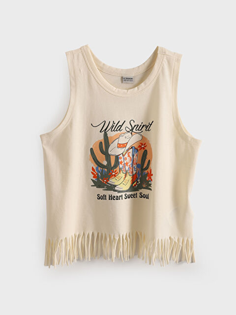 LCW Kids Sleeveless Printed Girls' Tank Top - S5CF83Z4-FRC