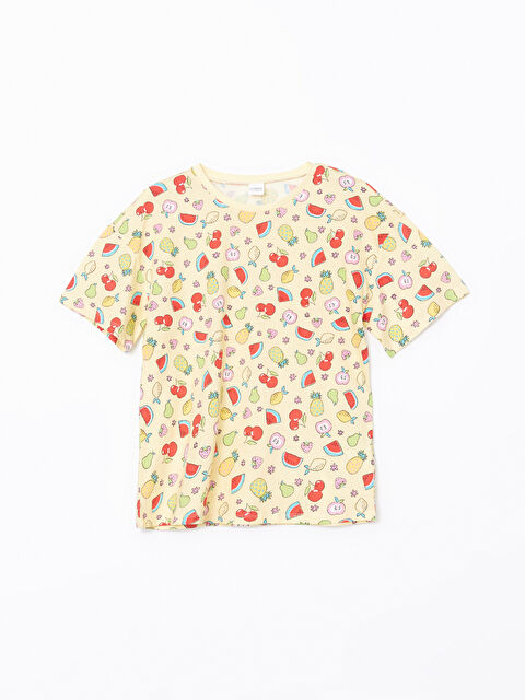 LCW Kids Bisiklet Yaka Kız Çocuk Pijama Üst - S5CF87Z4-LU9